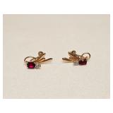VINTAGE GOLDTONE & RHINESTONE EARRINGS