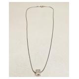 VINTAGE ITALY 925 SS CHAIN & PENDANT NECKLACE