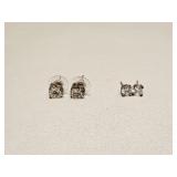 VINTAGE RHINESTONE STUD EARRINGS