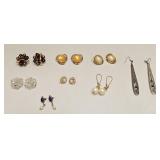 VINTAGE COSTUME FASHION JEWELRY EARRING LOT