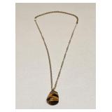 TIGER'S EYE PENDANT NECKLACE