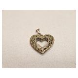 VINTAGE STERLING SILVER HEART PENDANT