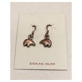VINTAGE STERLING SILVER BEAR EARRINGS