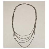 VINTAGE LIQUID SILVER STRAND NECKLACE
