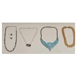 VINTAGE COSTUME FASHION JEWELRY NECKLACE LOT