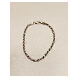 VINTAGE 925 STERLING SILVER CHAIN BRACELET
