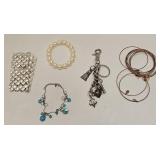 VINTAGE COSTUME FASHION JEWELRY BRACELET LOT