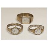 VINTAGE GOLDTONE TIMEX WRIST WATCHES