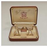 VINTAGE MENS ANSON CUFF LINKS & PIN ORIGINAL BOX
