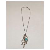 VTG 925 STERLING SILVER CHAIN & PENDANT NECKLACE