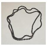 VTG CULTURED BLACK PEARL NECKLACE