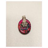 DICHROIC GLASS PENDANT & STERLING SILVER MOUNT
