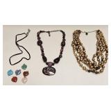 VINTAGE COSTUME FASHION JEWELRY NECKLACE LOT