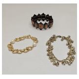 VINTAGE COSTUME FASHION JEWELRY BRACELET LOT