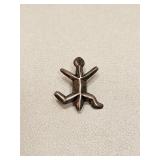 VINTAGE SANDCAST STERLING SILVER PIN