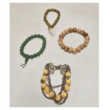 VINTAGE COSTUME FASHION JEWELRY BEADED BRACELETS