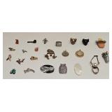 VINTAGE COSTUME FASHION JEWELRY PINS PENDANTS LOT