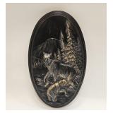 Decorative Wall Art Plaster 3D Bears in Landscape