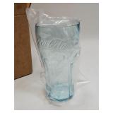 Four New Plastic Coca Cola Aqua Glasses