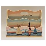 Painted Beach Scene Letter Holder