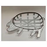 Decorative Pig Design Metal Basket