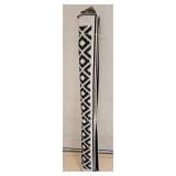 Outdoor Rug Woven Plastic Black White