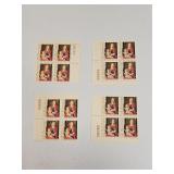 1966 US Plate Block Mint 5 Cent Stamps