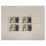 1966 US Plate Block Mint 5 Cent Stamps