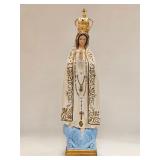 Vintage Religious Statue Hand Painted