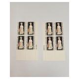 1965 US Plate Block Mint 5 Cent Stamps