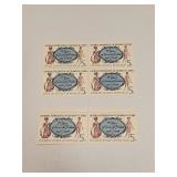 1966 US Plate Block Mint 5 Cent Stamps