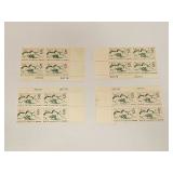 1966 US Plate Block Mint 5 Cent Stamps