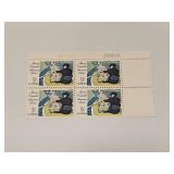 1966 US Plate Block Mint 5 Cent Stamps