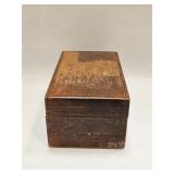 Vintage Artist Peters Wood Products Wooden Box