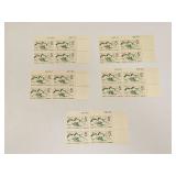 1966 US Plate Block Mint 5 Cent Stamps