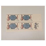 1966 US Plate Block Mint 5 Cent Stamps