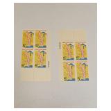 1966 US Plate Block Mint 5 Cent Stamps