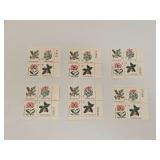 1964 US Plate Block Mint 5 Cent Stamps