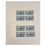 1965 US Plate Block Mint 5 Cent Stamps