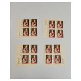 1966 US Plate Block Mint 5 Cent Stamps