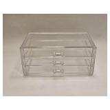 Small Mini Three Drawer Lucite Box