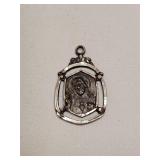Vintage Sterling Silver Religious Medal