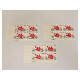 1965 US Plate Block Mint 5 Cent Stamps