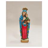 Vintage Religious Statue Hand Painted