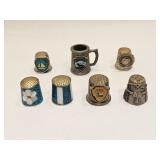 Vintage Pewter Mexico Alpaca Thimbles Lot