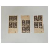 1964 US Plate Block Mint 5 Cent Stamps