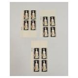 1965 US Plate Block Mint 5 Cent Stamps