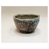 Vintage Studio Pottery Bowl Unique Glaze Signed