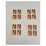 1966 US Plate Block Mint 5 Cent Stamps