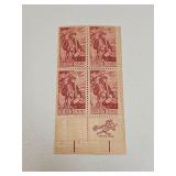 1965 US Plate Block Mint 5 Cent Stamps